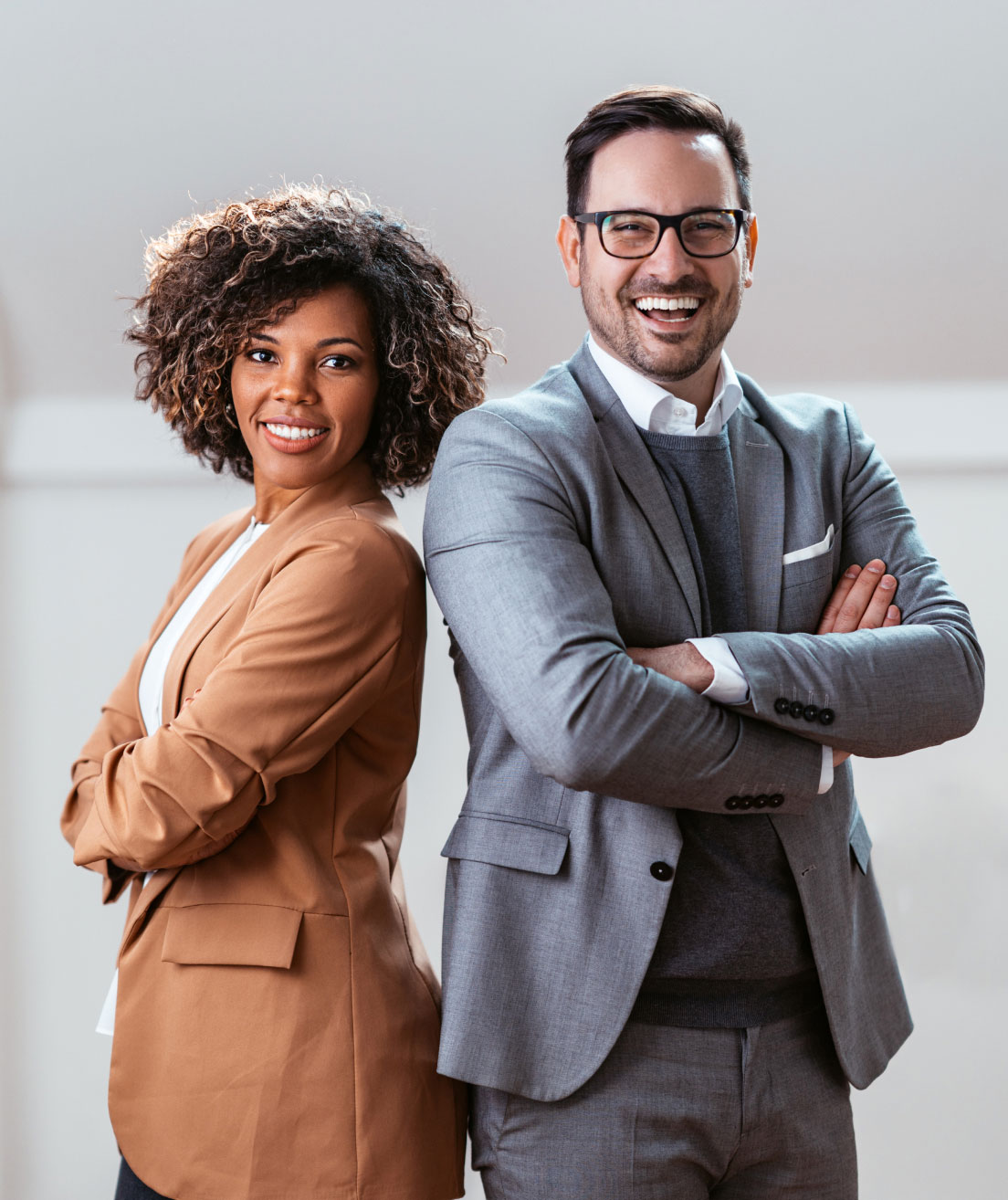 2 people smiling Best tax preparation services in Canada - Purbasha